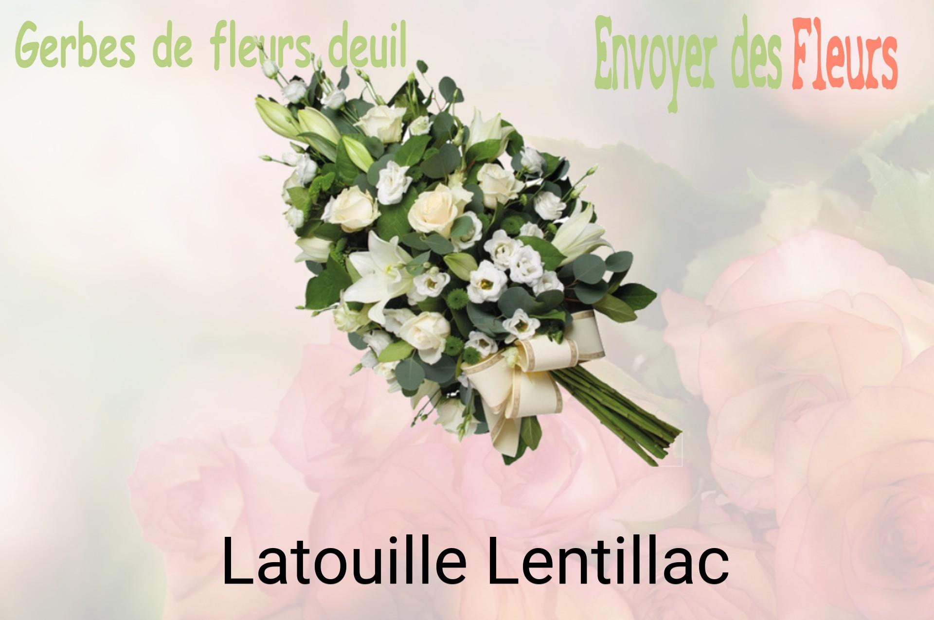 Gerbe de fleurs de deuil livrée à Latouille-Lentillac